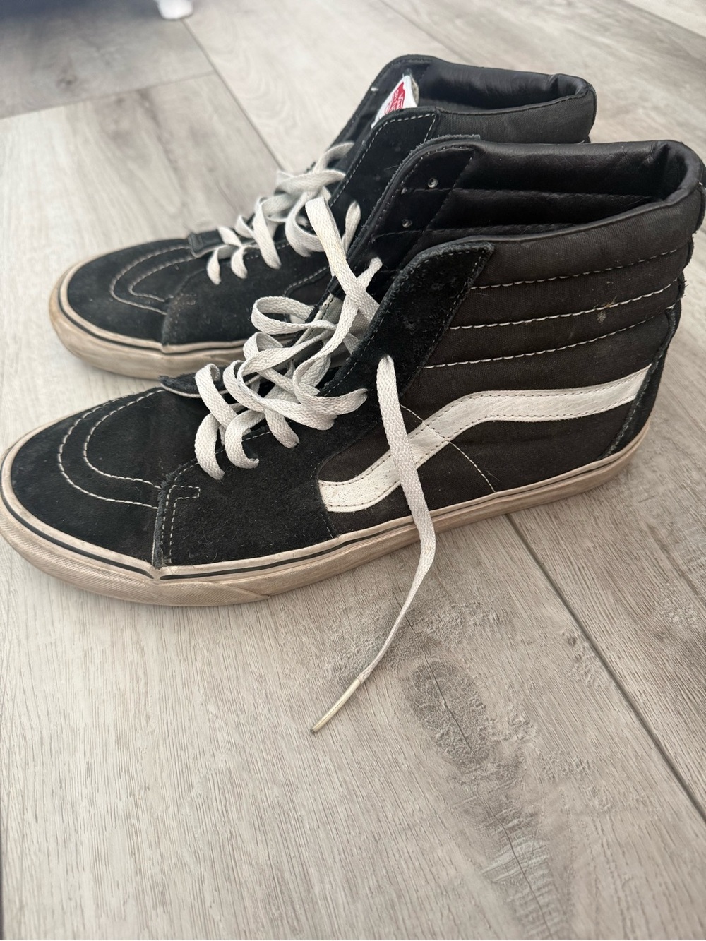 Vans Black and White High-Top Sneakers